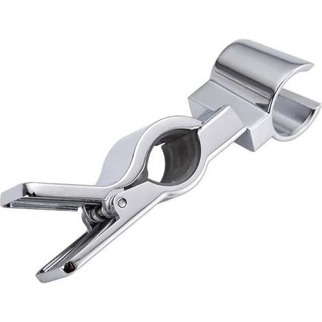 Shower Head Holder, Shower Head Holder, Replaceable Handheld Shower Holder, Shower Bracket, 20-25MM Adjustable Diameter, Metal, Chrome Plated, No Drilling (1/4)