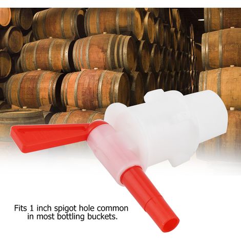 Robinet en plastique pour seau d'embouteillage, robinet pour bouteilles de bière et de vin, idéal pour le brassage amateur. (1/5)