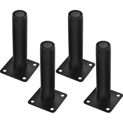 4 pieds de meubles en métal pour commode, coiffeuse, table de chevet, table de café, lit et canapé