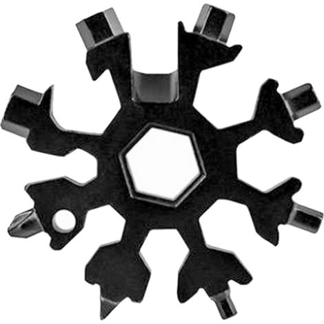 Multi-outil Neige - Acier Inoxydable 18 Fonctions - Ouvre-bouteilles Clé à Molette Tournevis - 6,4 cm - 78 g (1/5)