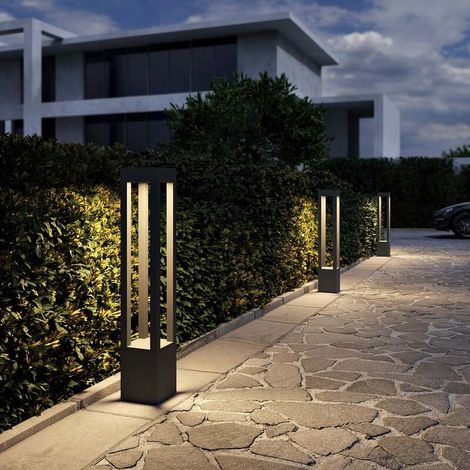 [NEUWERTIG] B-Ware Arcchio Pollerleuchte Gartenleuchte Lienna LED Außenlampe grau 90cm IP65 850lm (1/2)