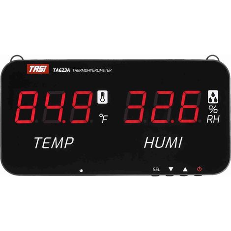 Compteur d'humidité de température intelligent avec écran d'affichage numérique LED Thermomètre mural Hygromètre Industriel Agricole Ménage Intérieur Extérieur Jauge