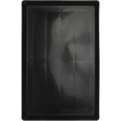bac de base en plastique pour cage d'animal de compagnie (chat, chien, lapin) - Accessoire pour cage-43.00X32.50X2.50CM-Black (1/3)