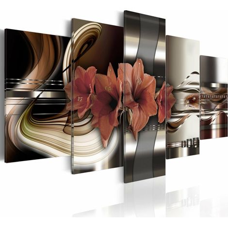 Tableau abstraction et amarylis - 200 x 100 cm (1/4)