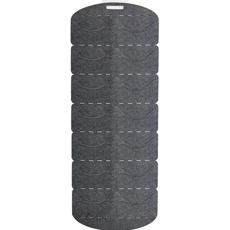 Rangement mural pliable pour casquettes, 14 poches doubles, porte-casquettes compact pour porte ou mur