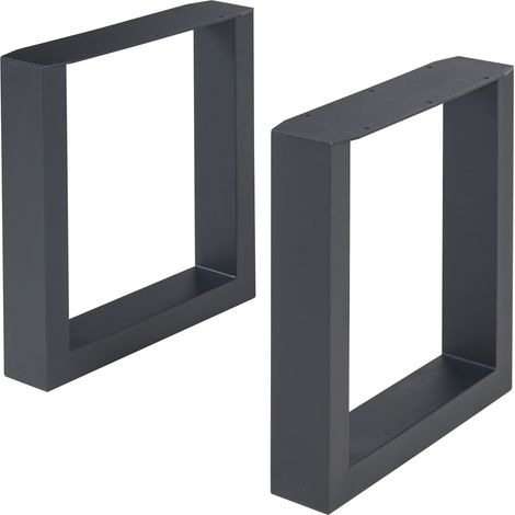 Tischgestell 2er Set Makers Stahl 43x40 cm Schwarz [en.casa]