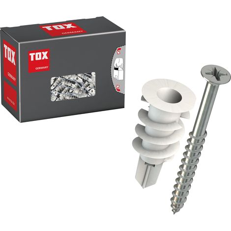 Cheville Spiral 32 + S, cheville+vis pour plaques de plâtre simple, sans pré-perçage, charge max 8 kg, pointe de perçage, 25 pcs, réf. 06819170 (1/5)