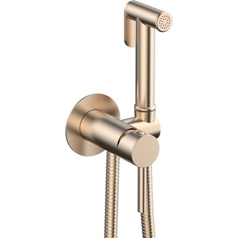 Miscelatore bidet da incasso con doccetta finitura oro rosa  KAM-ARTE ORO ROSA kamalu