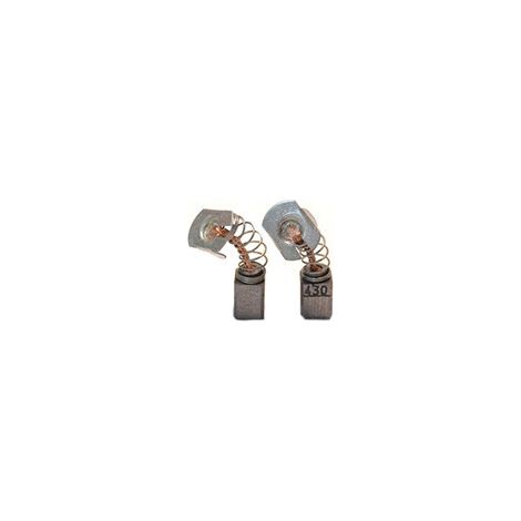 Set aus 2 anpassbaren Kohlen für Makita. Abmessungen: 7 x 7,4 x 9,5 mm.
