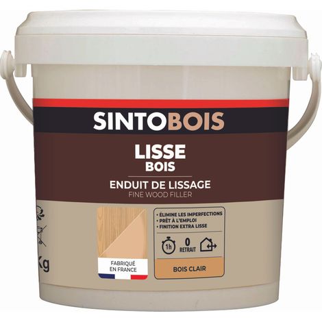 Lisse parfaitement le bois 1kg Bois clair SINTO