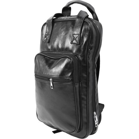 Drumsticks-Tasche, verdickter, multifunktionaler Drumstick-Aufbewahrungsrucksack aus PU-Leder, schwarz (1/5)