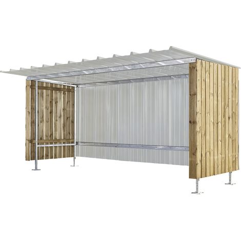 Mottez, Abri, h x l 2150 x 3990 mm, aspect métallique, (1/5)