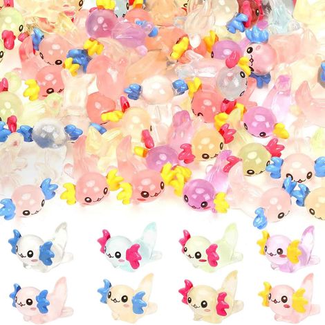 32 salamandres décoratives en résine lumineuse - huit couleurs