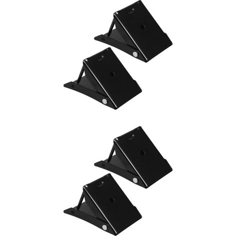2 piezas de cuñas triangulares de acero antideslizantes negras para (1/2)
