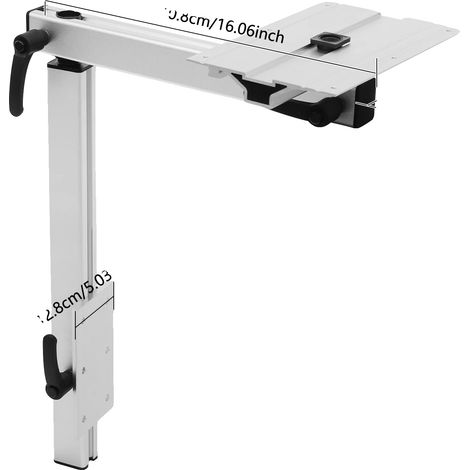 Pied de table, hauteur réglable, rotation à 360°, Argent (1/2)