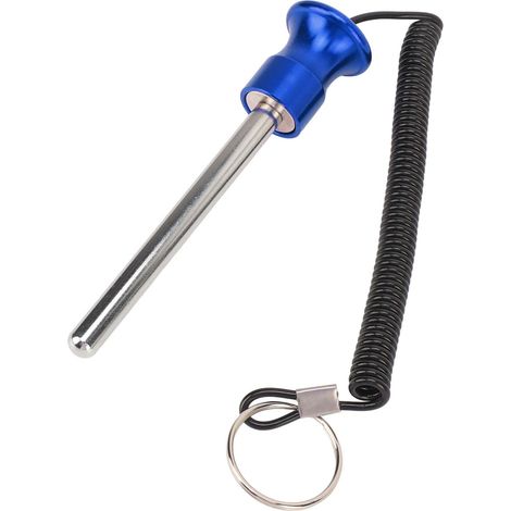 Goupille de verrouillage de sécurité renforcée pour poids de musculation avec cordon, accessoire de fitness et d'entraînement, bleu, 10 mm x 80 mm (1/5)