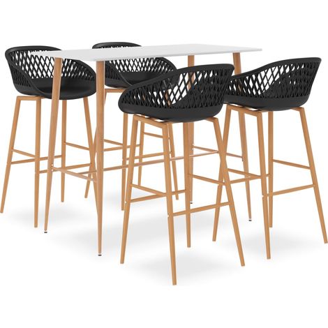5-tlg. Bar-Set Weiß und Schwarz