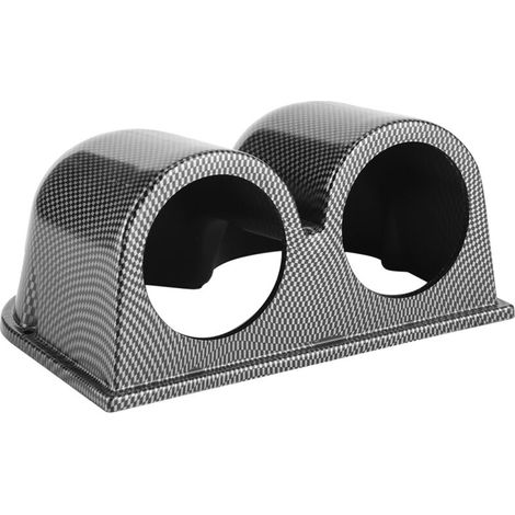 Universal Carbon Fiber Car Dashboard Gauge Pod, 52mm, 2 Inches, 2 Holes, with Robust ABS Material for Gas Temperature Gauge (1/5)