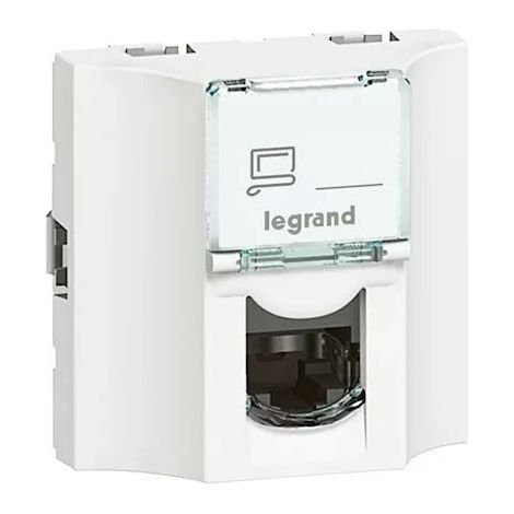 Legrand 078623 Toma pasante mosaico RJ45 Cat6 FTP 2mod