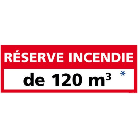 Panneau Réserve Incendie Personnalisable – Signalisation Sécurité Feu – Autocollant 700 x 250 mm