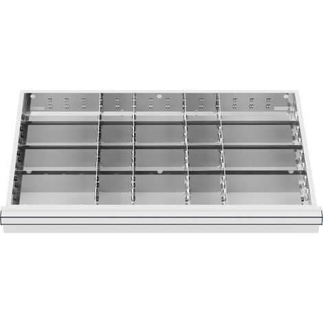STIER Schubladeneinteilung Metalleinteilung BLH 100/125 mm Innenmaß 800x450 mm 20 Fächer