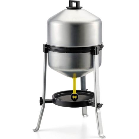 Abreuvoir sur pied galvanisé 30L – Remplissage par le dessus – Pour poules et basse-cour – Capacité 22 litres – River Systems