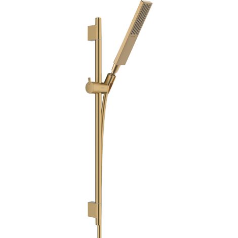 Ensemble barre de douche HANSGROHE Unica S Puro + Flexible + Pommeau de douche Pulsify E Bronze Brossé