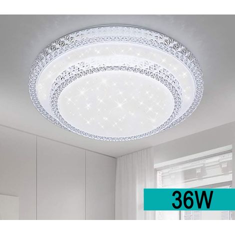 Plafoniera LED Da Soffitto Rotonda 36W Luce Dimmerabile Effetto Cielo Stellato