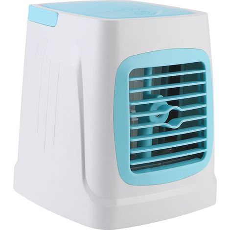 Mini ventilador portátil USB multifuncional con LED, humidificador y enfriador de aire para dormitorio, oficina y hogar - KZQ (1/4)
