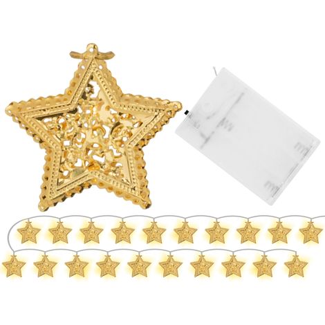 Weihnachtslichterkette Girlande LED Goldene Sterne 391020 LIGHT GOLD