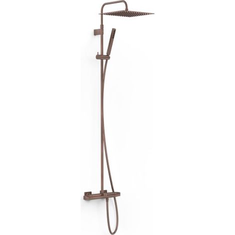 Ensemble de robinet thermostatique mural 3 voies pour baignoire et douche Over-wall Volcanic - TRES 19031205VO