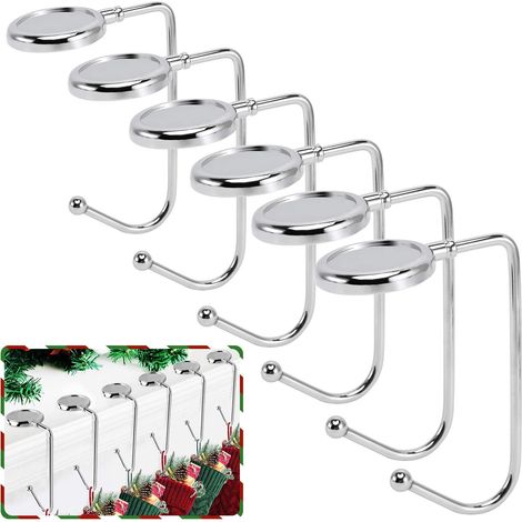 Support Pour Chaussettes De Noël - Support En Alliage De Zinc - Pour Cheminée Et Manteau - Rotation Ajustable - 6 Pièces (1/5)