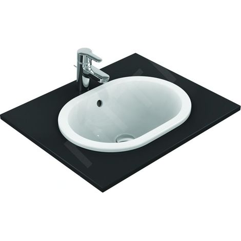 Ideal Standard Connect - Lavabo encastré, 480x350 mm, avec déversoir, blanc E504501 (1/3)