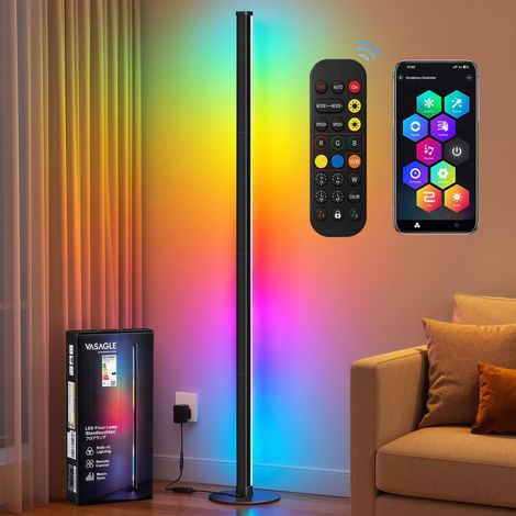 Lampadaire sur Pied Salon, LED RGB, Contrôle APP, Mode Musique (1/5)