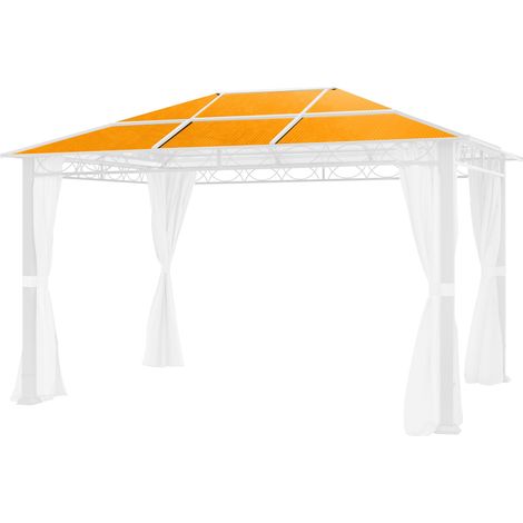 Toolport – Plaques de remplacement pour toit de tonnelle 3x4 m – Polycarbonate 6 mm – Protection UV 50+ – 100% imperméable – Montage facile (1/4)