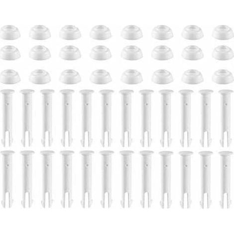 Paquete de 24 pines de conexión para piscina (6 cm) con tapa. Accesorio para piscina elevada.