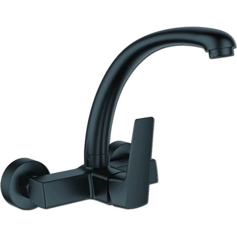 Rubinetto da cucina nero a parete Ibiza M16307B