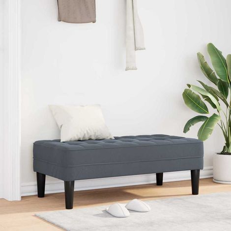 Bank mit Kissen Dunkelgrau 113 x 57 x 39 cm Samt