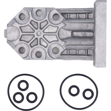 Montagehalterung für elektrohydraulische Pumpen von Holzhäckslern – FM8/FM10/FM16 – Universal, mit Dichtungen – Aluminium – 130 mm (1/5)