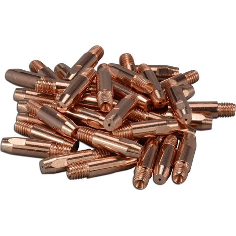 Consommets contact MIG MAG M6 140.0169 0,9 mm cuivre pour torche de soudage CO2 24KD MB24 lot de 30 (1/4)