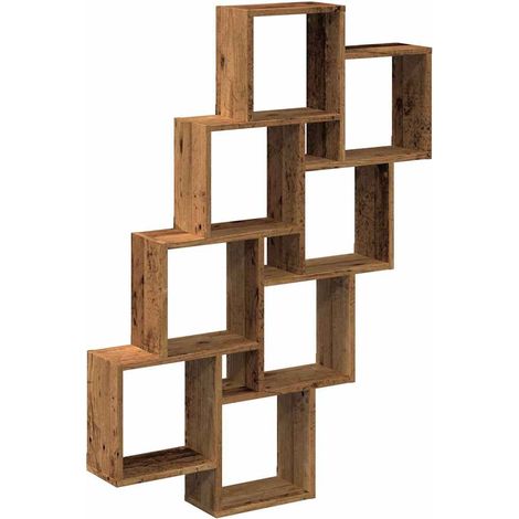 Maison Exclusive - Würfelregal Altholz-Optik 90x15x119,5 cm Holzw (1/5)