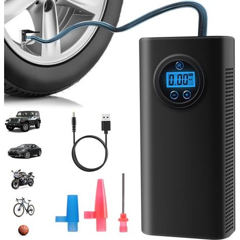 Compresseur portable rechargeable 150 PSI avec écran LCD – Batterie 3000 mAh