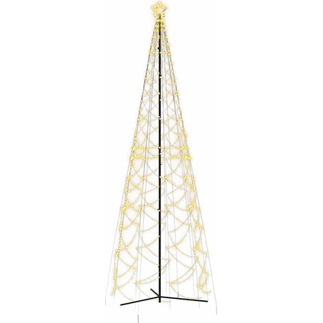 Christmas Cone Tree Warm White 1400 LEDs 160x500 cm vidaXL