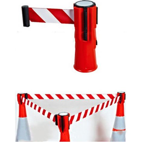 Connecteur de cône de signalisation en plastique léger, couleur rouge vif, pour magasin ou école. (1/5)