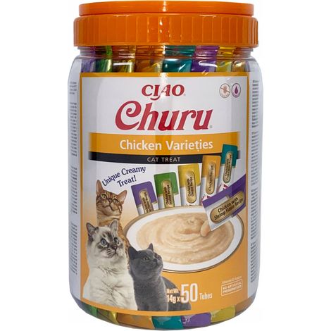 INABA CHURU Variétés Friandises au poulet pour chats 50x14g (1/4)