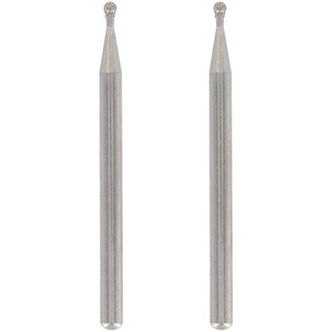 Set of 2 diamond tips, round tip, working diameter 2 mm for engraving and carving on glass, mirrors and ceramics with multi-purpose tool (1/4)