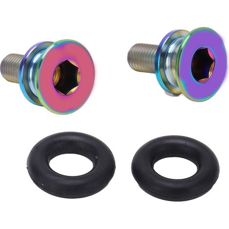 RISK Vis de fixation à trou carré pour axe central en alliage de titane, boulon de manivelle VTT, vis de boîtier de pédalier M8x15mm multicolore (1/5)