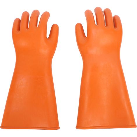 Gants de protection isolants en caoutchouc pour travaux électriques haute tension 35 kV, antistatiques, adaptés aux travailleurs sur les lignes électriques. (1/5)