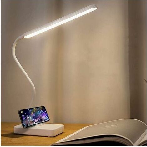 Lampe de bureau LED sans fil rechargeable par USB, batterie 2000 mAh, 3 modes de couleur à intensité variable, lampe de table de lecture, chevet de chambre d'enfant (1/5)