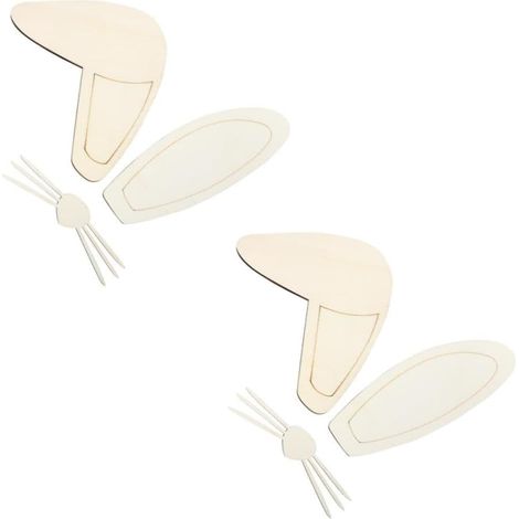 2 Ensembles Autocollants de mur d'oreille de lapin Décoration pour la maison Nursery enfants oreilles Ouah stickers muraux autocollants muraux en bois Décoration de fond (1/5)